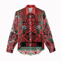 Aotearoa Iwi Tuhoe Women Casual Shirt Maori Wharenui House Tribal Pattern