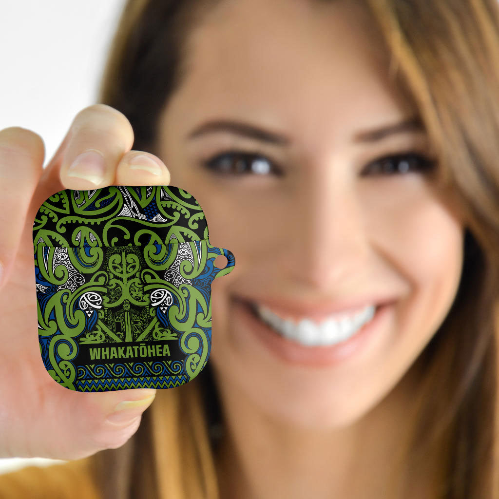 Aotearoa Iwi Whakatohea AirPods Case Maori Wharenui House Tribal Pattern