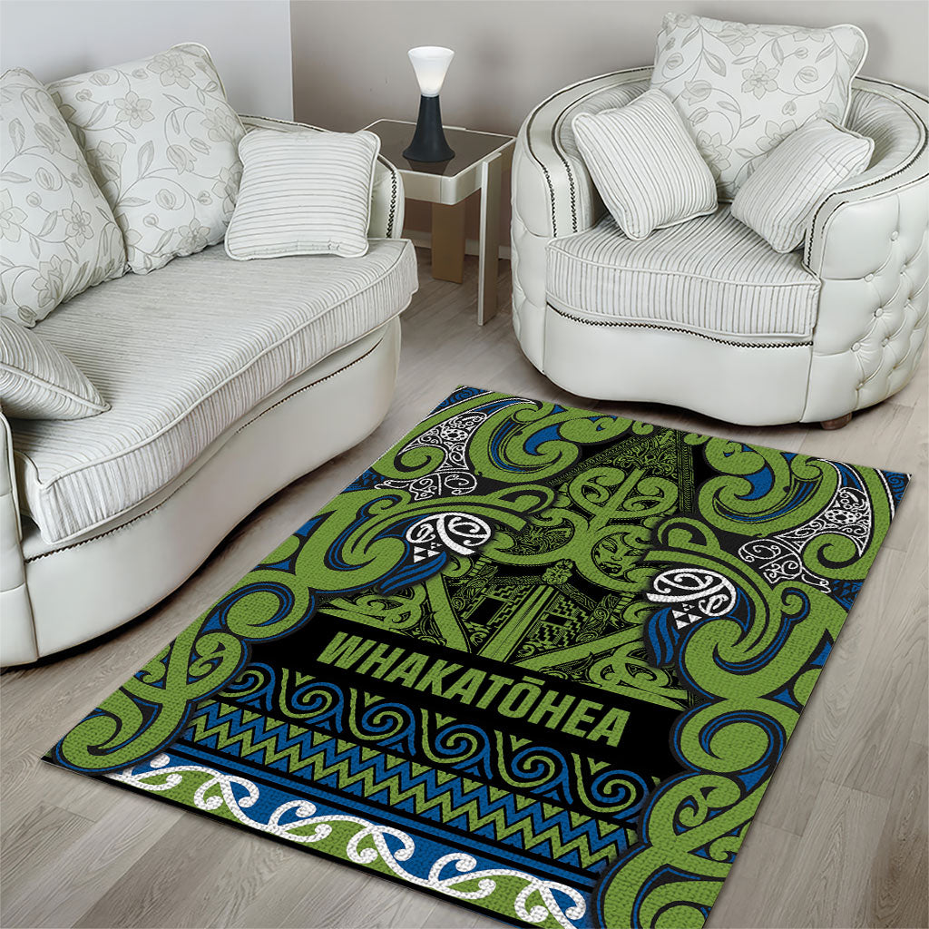 Aotearoa Iwi Whakatohea Area Rug Maori Wharenui House Tribal Pattern