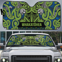 Aotearoa Iwi Whakatohea Auto Sun Shade Maori Wharenui House Tribal Pattern