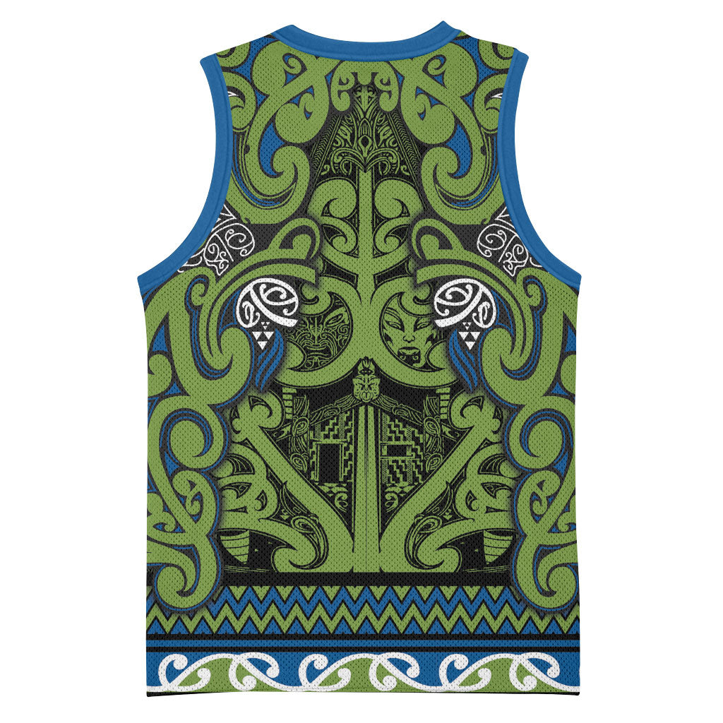 Aotearoa Iwi Whakatohea Basketball Jersey Maori Wharenui House Tribal Pattern