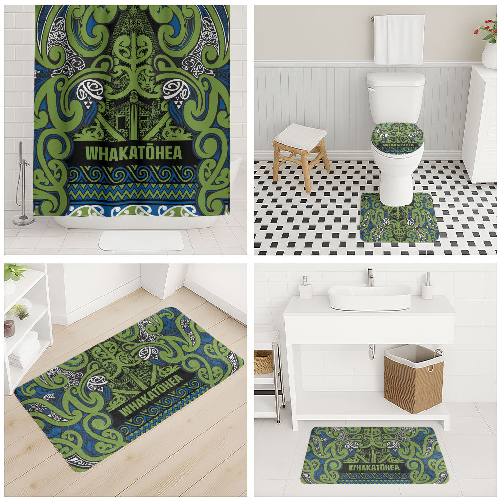 Aotearoa Iwi Whakatohea Bathroom Set Maori Wharenui House Tribal Pattern