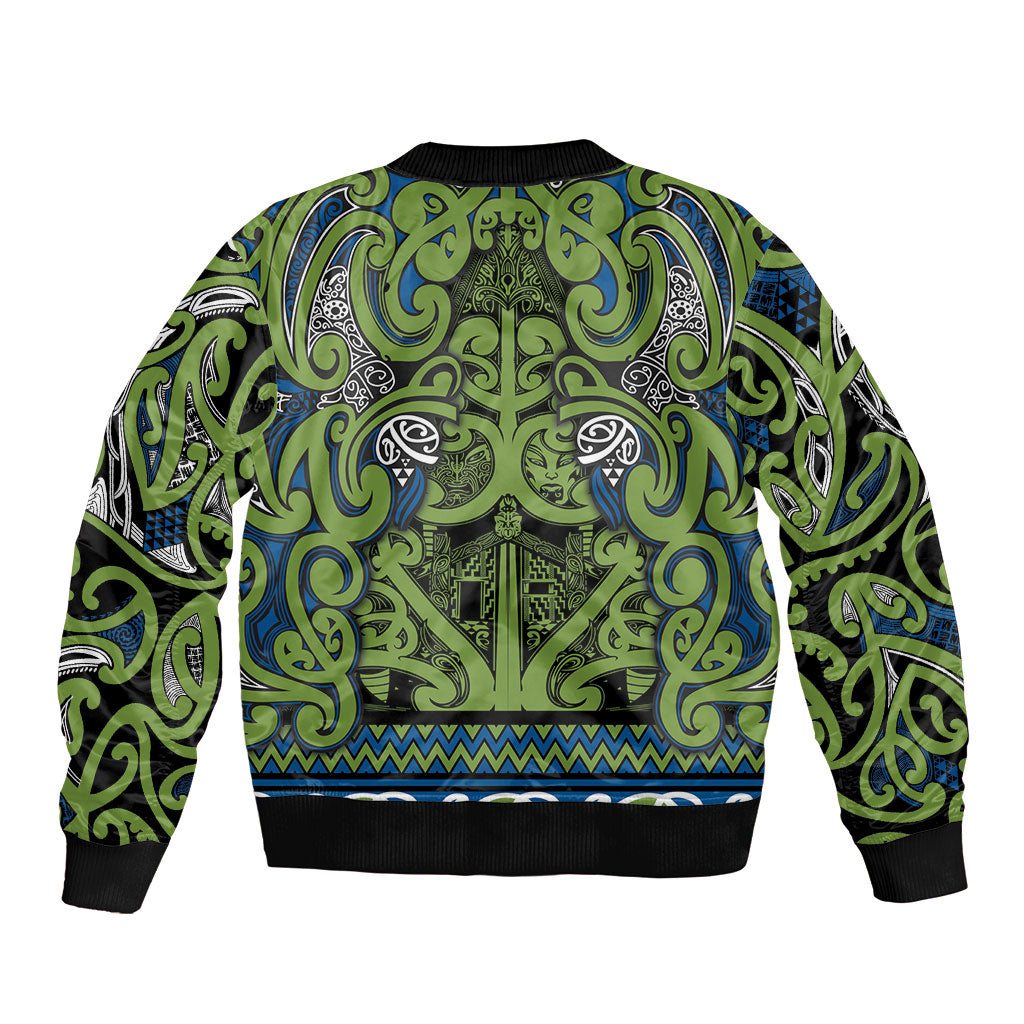 Aotearoa Iwi Whakatohea Bomber Jacket Maori Wharenui House Tribal Pattern