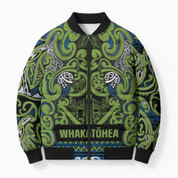 Aotearoa Iwi Whakatohea Bomber Puffer Jacket Maori Wharenui House Tribal Pattern
