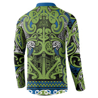Aotearoa Iwi Whakatohea Button Sweatshirt Maori Wharenui House Tribal Pattern