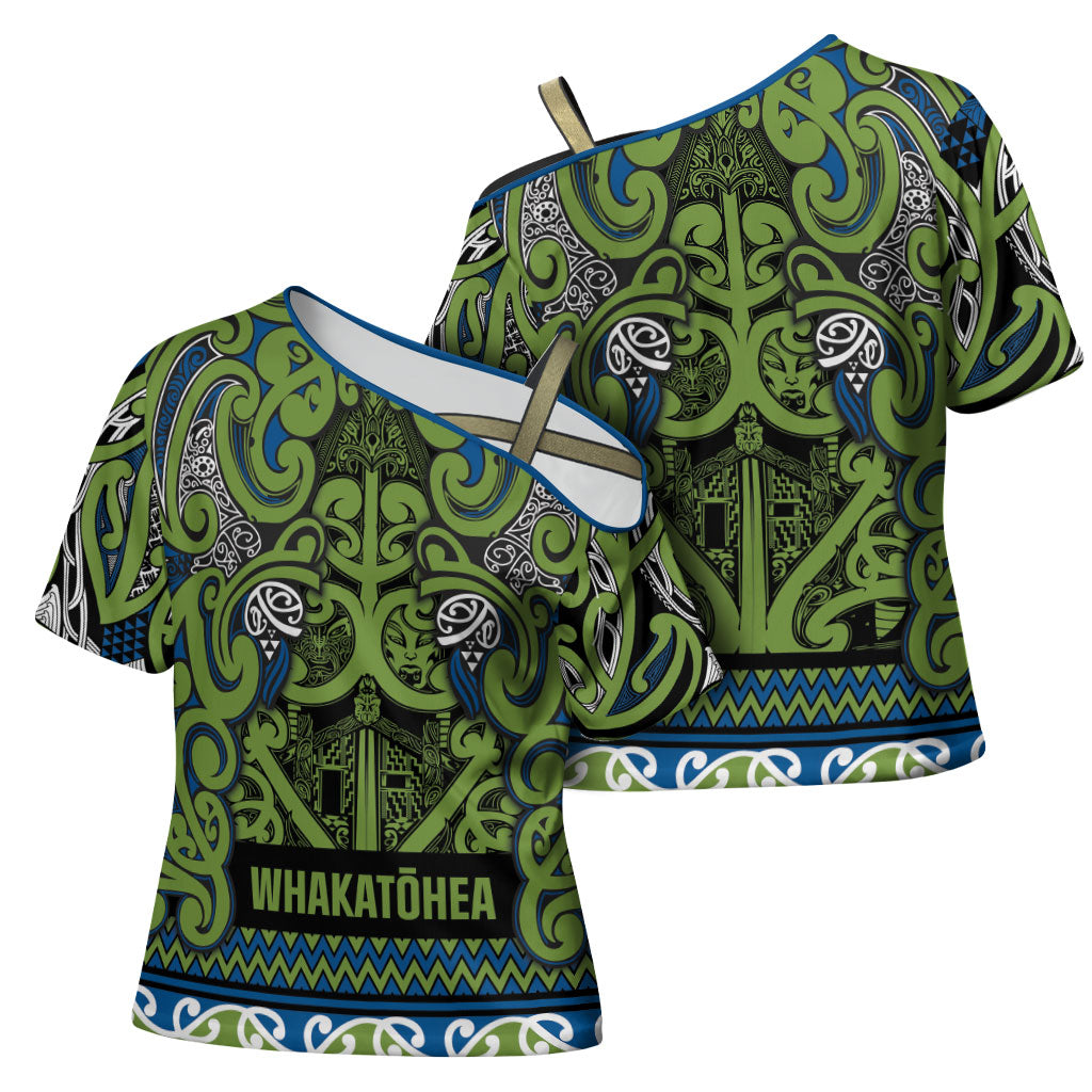 Aotearoa Iwi Whakatohea Cross Shoulder Shirt Maori Wharenui House Tribal Pattern