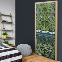 Aotearoa Iwi Whakatohea Door Cover Maori Wharenui House Tribal Pattern