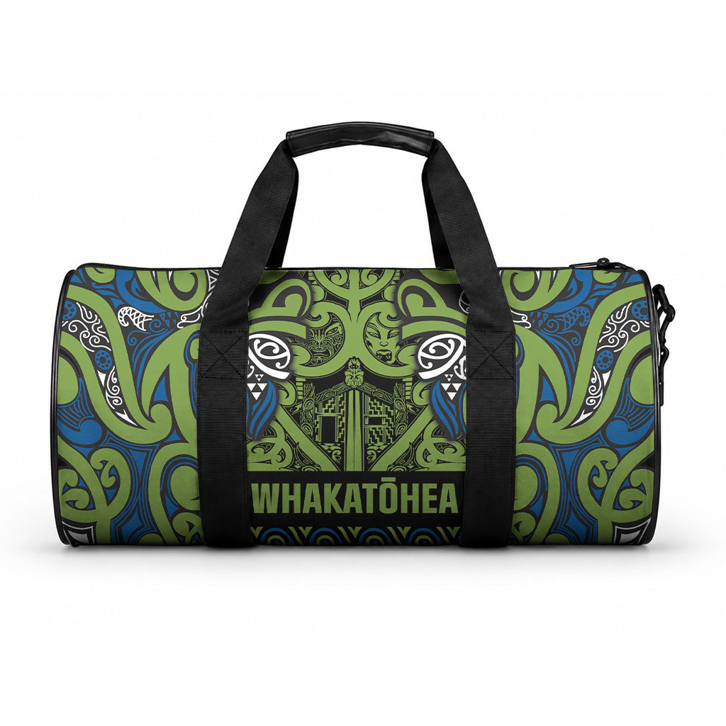 Aotearoa Iwi Whakatohea Duffle Bag Maori Wharenui House Tribal Pattern