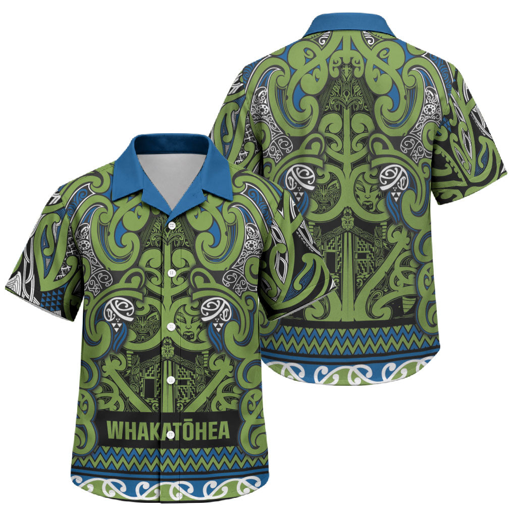 Aotearoa Iwi Whakatohea Family Matching Mermaid Dress and Hawaiian Shirt Maori Wharenui House Tribal Pattern