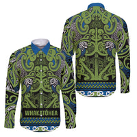 Aotearoa Iwi Whakatohea Family Matching Tank Maxi Dress and Hawaiian Shirt Maori Wharenui House Tribal Pattern