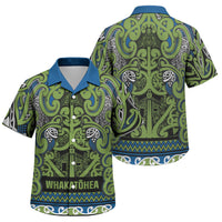 Aotearoa Iwi Whakatohea Family Matching Tank Maxi Dress and Hawaiian Shirt Maori Wharenui House Tribal Pattern