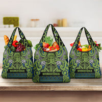 Aotearoa Iwi Whakatohea Grocery Bag Maori Wharenui House Tribal Pattern