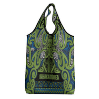 Aotearoa Iwi Whakatohea Grocery Bag Maori Wharenui House Tribal Pattern