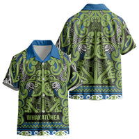 Aotearoa Iwi Whakatohea Kid Hawaiian Shirt Maori Wharenui House Tribal Pattern