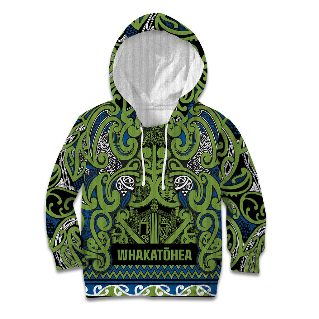 Aotearoa Iwi Whakatohea Kid Hoodie Maori Wharenui House Tribal Pattern