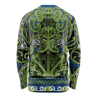Aotearoa Iwi Whakatohea Long Sleeve Shirt Maori Wharenui House Tribal Pattern