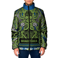 Aotearoa Iwi Whakatohea Padded Jacket Maori Wharenui House Tribal Pattern