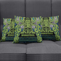 Aotearoa Iwi Whakatohea Pillow Cover Maori Wharenui House Tribal Pattern