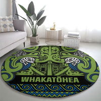 Aotearoa Iwi Whakatohea Round Carpet Maori Wharenui House Tribal Pattern