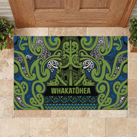 Aotearoa Iwi Whakatohea Rubber Doormat Maori Wharenui House Tribal Pattern