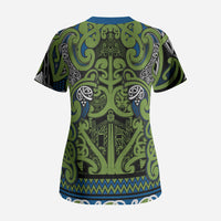 Aotearoa Iwi Whakatohea Scrub Top Maori Wharenui House Tribal Pattern