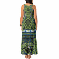 Aotearoa Iwi Whakatohea Tank Maxi Dress Maori Wharenui House Tribal Pattern