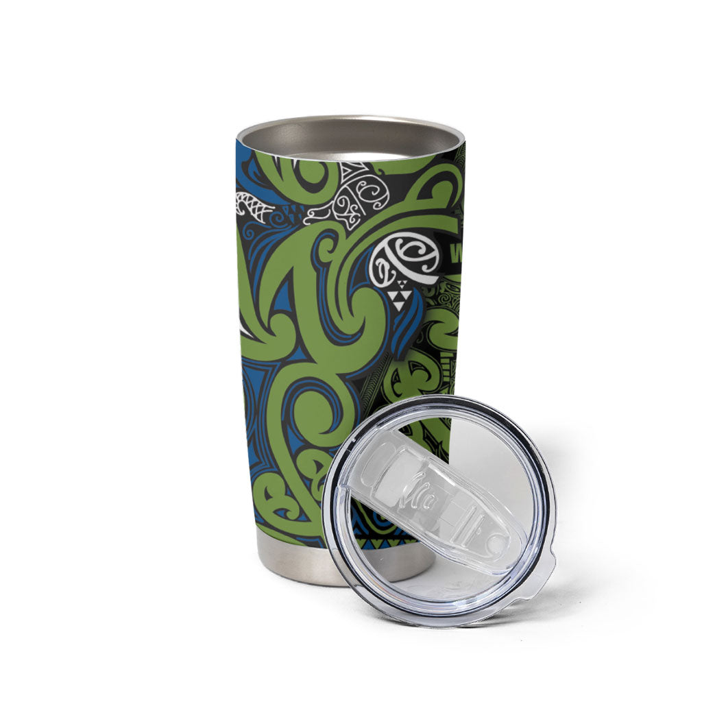 Aotearoa Iwi Whakatohea Tumbler Cup Maori Wharenui House Tribal Pattern
