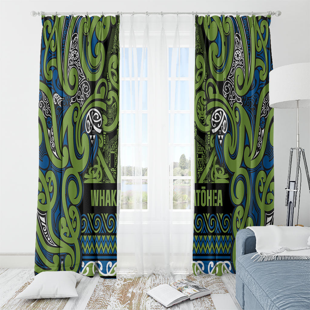 Aotearoa Iwi Whakatohea Window Curtain Maori Wharenui House Tribal Pattern