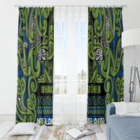 Aotearoa Iwi Whakatohea Window Curtain Maori Wharenui House Tribal Pattern