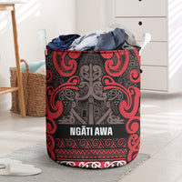 Aotearoa Iwi Ngati Awa Laundry Basket Maori Wharenui House Tribal Pattern