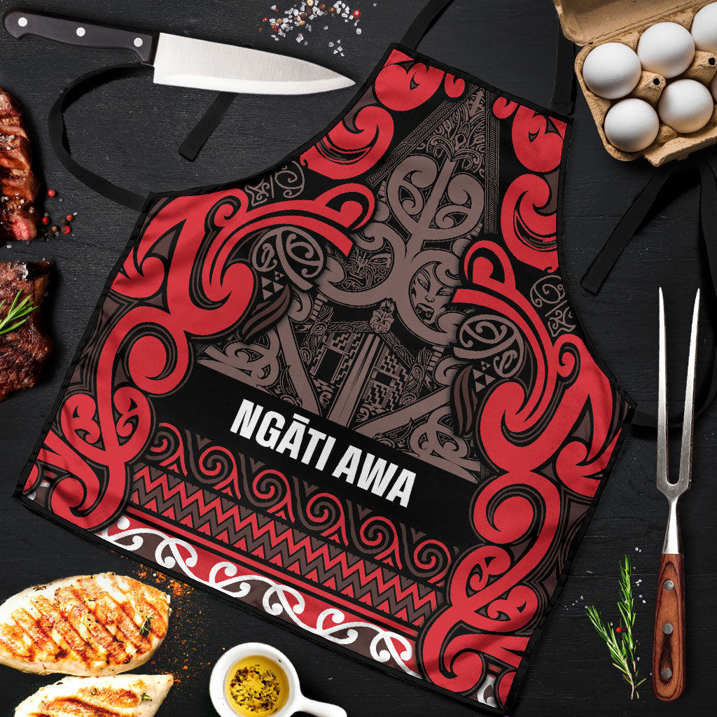 Aotearoa Iwi Ngati Awa Apron Maori Wharenui House Tribal Pattern