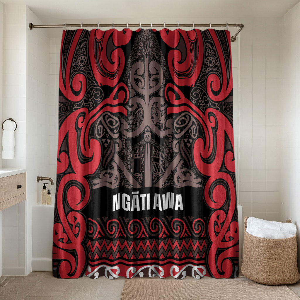 Aotearoa Iwi Ngati Awa Bathroom Set Maori Wharenui House Tribal Pattern