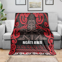 Aotearoa Iwi Ngati Awa Blanket Maori Wharenui House Tribal Pattern