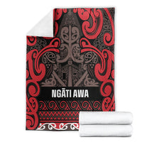 Aotearoa Iwi Ngati Awa Blanket Maori Wharenui House Tribal Pattern