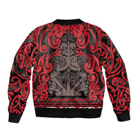 Aotearoa Iwi Ngati Awa Bomber Jacket Maori Wharenui House Tribal Pattern