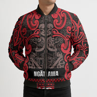 Aotearoa Iwi Ngati Awa Bomber Puffer Jacket Maori Wharenui House Tribal Pattern