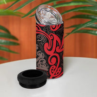 Aotearoa Iwi Ngati Awa 4 in 1 Can Cooler Tumbler Maori Wharenui House Tribal Pattern