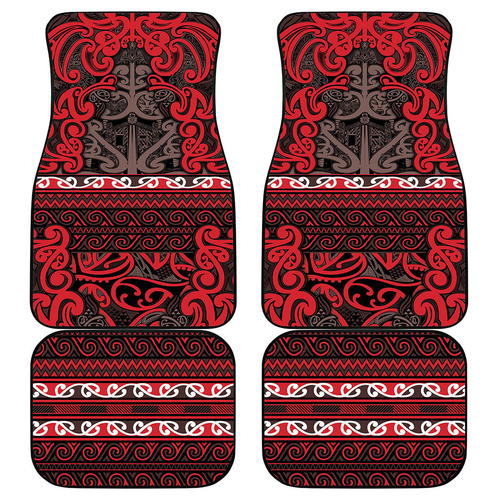 Aotearoa Iwi Ngati Awa Car Mats Maori Wharenui House Tribal Pattern