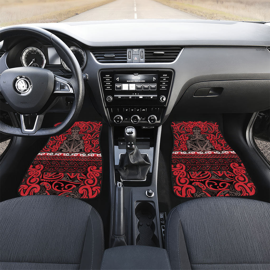 Aotearoa Iwi Ngati Awa Car Mats Maori Wharenui House Tribal Pattern