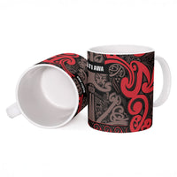 Aotearoa Iwi Ngati Awa Ceramic Mug Maori Wharenui House Tribal Pattern