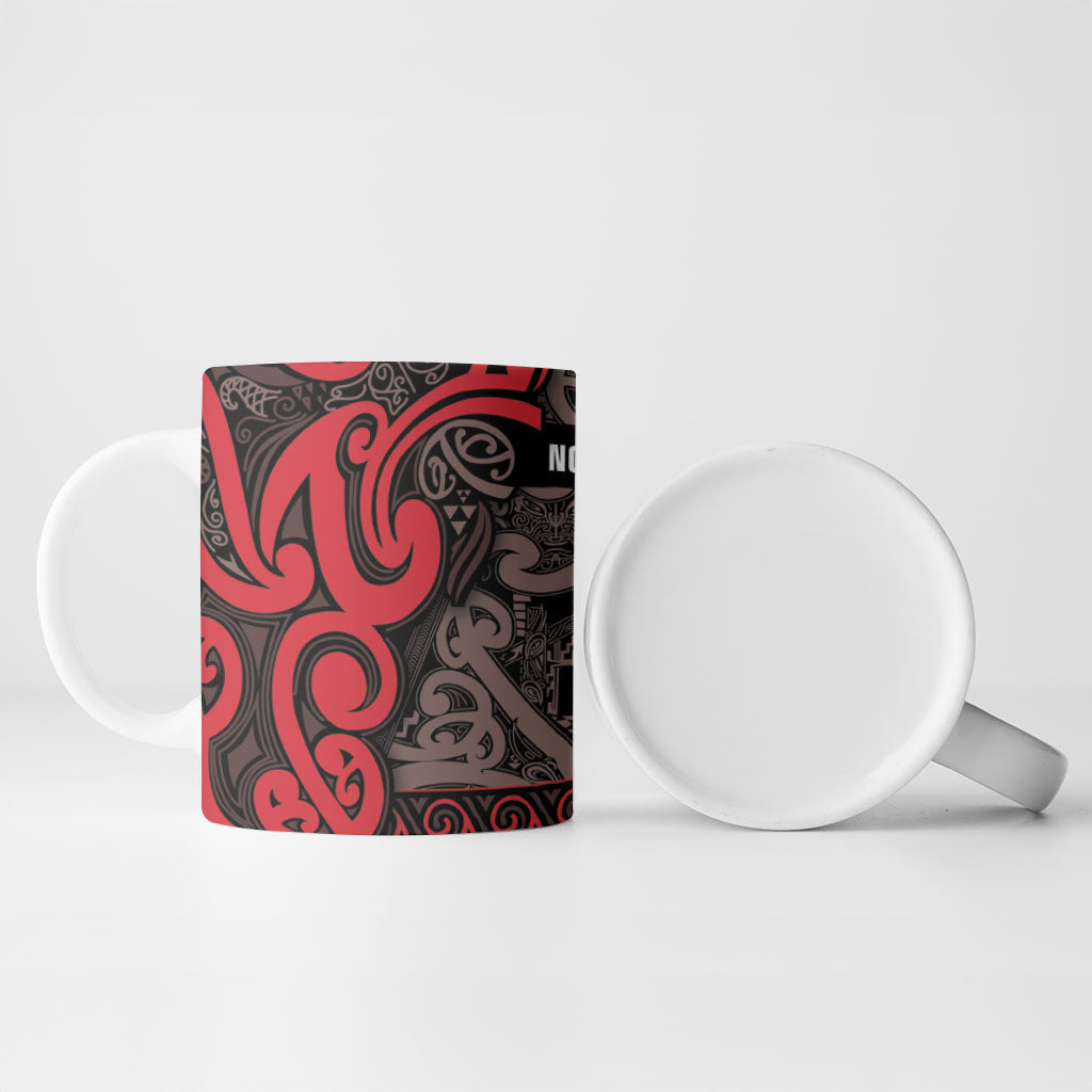 Aotearoa Iwi Ngati Awa Ceramic Mug Maori Wharenui House Tribal Pattern