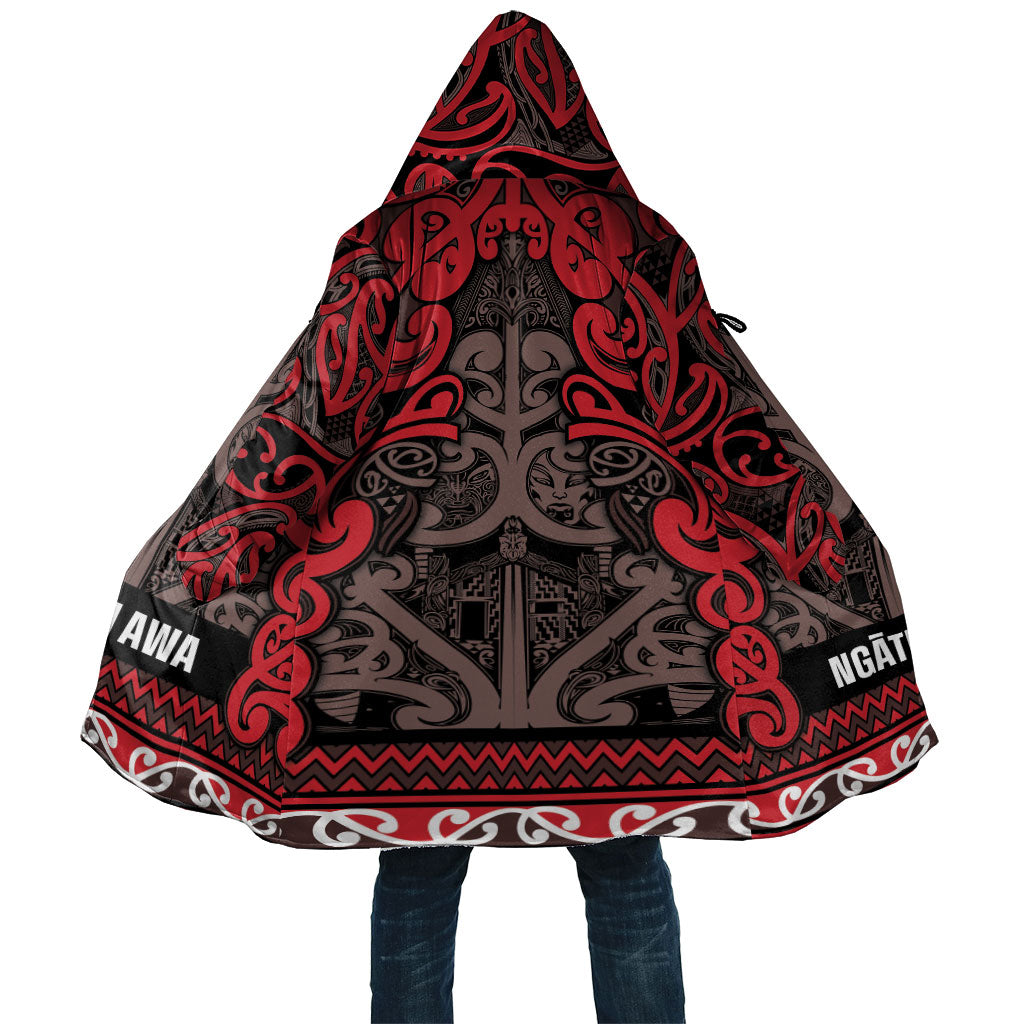 Aotearoa Iwi Ngati Awa Cloak Maori Wharenui House Tribal Pattern LT9 Unisex Red - Polynesian Pride