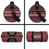 Aotearoa Iwi Ngati Awa Duffle Bag Maori Wharenui House Tribal Pattern