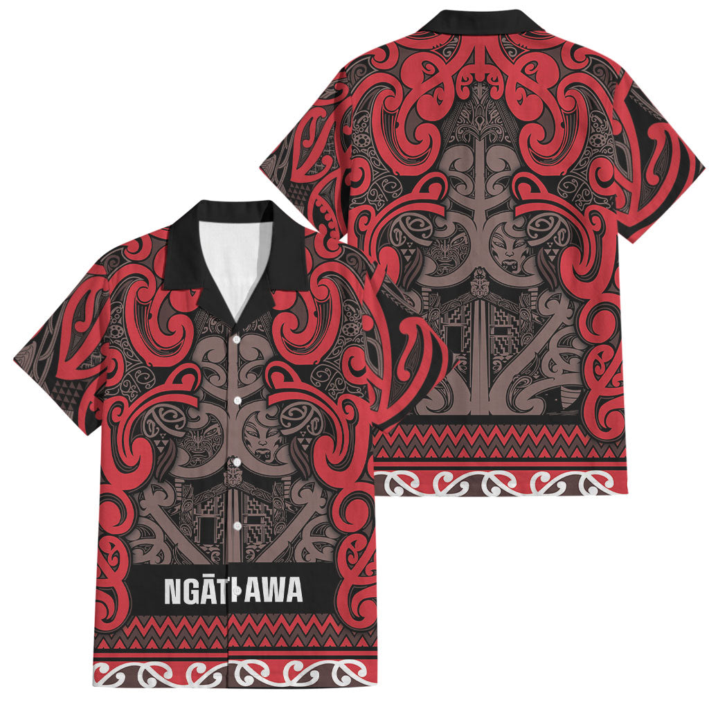 Aotearoa Iwi Ngati Awa Family Matching Tank Maxi Dress and Hawaiian Shirt Maori Wharenui House Tribal Pattern