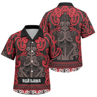 Aotearoa Iwi Ngati Awa Family Matching Tank Maxi Dress and Hawaiian Shirt Maori Wharenui House Tribal Pattern