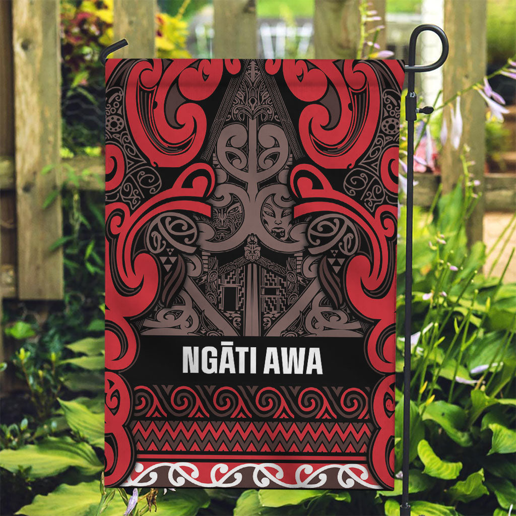 Aotearoa Iwi Ngati Awa Garden Flag Maori Wharenui House Tribal Pattern