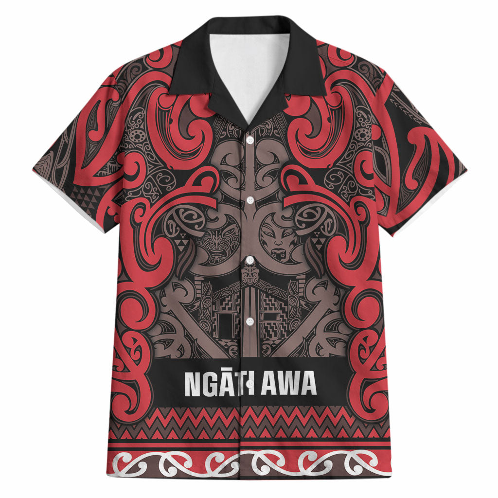 Aotearoa Iwi Ngati Awa Hawaiian Shirt Maori Wharenui House Tribal Pattern LT9 Red - Polynesian Pride