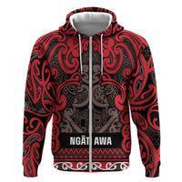 Aotearoa Iwi Ngati Awa Hoodie Maori Wharenui House Tribal Pattern