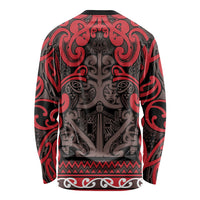 Aotearoa Iwi Ngati Awa Long Sleeve Shirt Maori Wharenui House Tribal Pattern