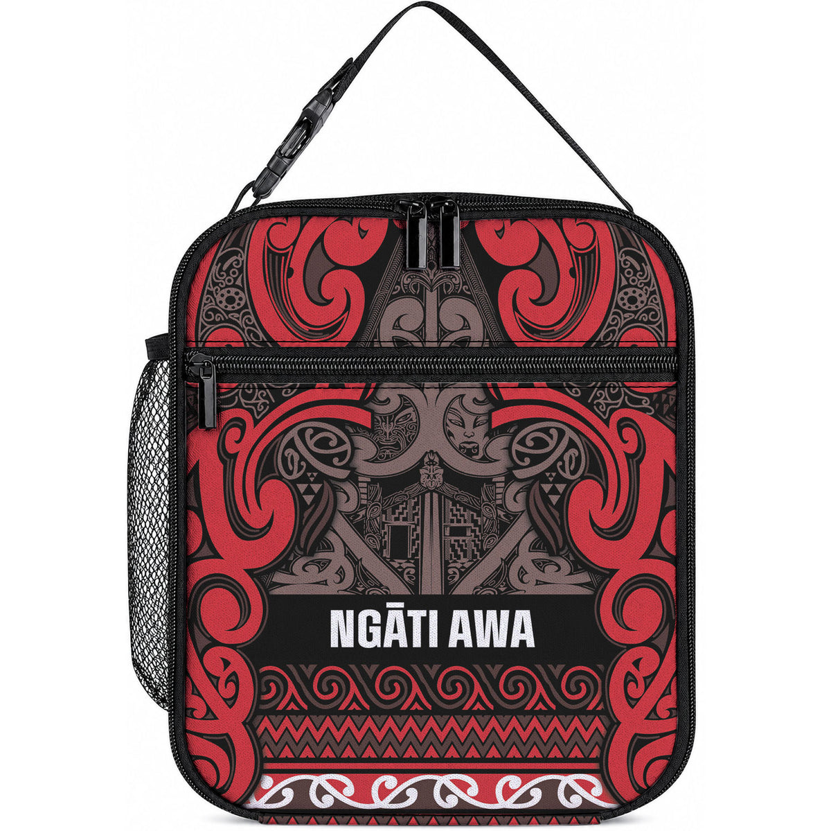 Aotearoa Iwi Ngati Awa Lunch Bag Maori Wharenui House Tribal Pattern